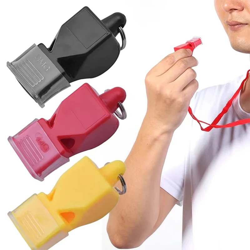 Plastic Whistle with Lanyard